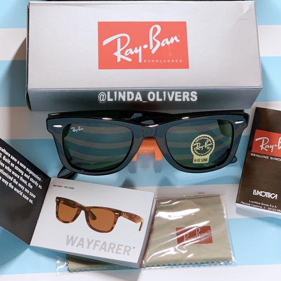 FREE SHIPPING Ray-Ban Wayfarer RB2140 Black - Picture 2 of 15